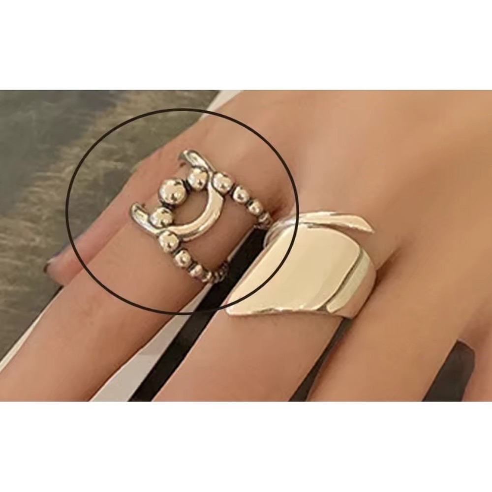 925‎ Sterling Adjustable Bead Ball Ring